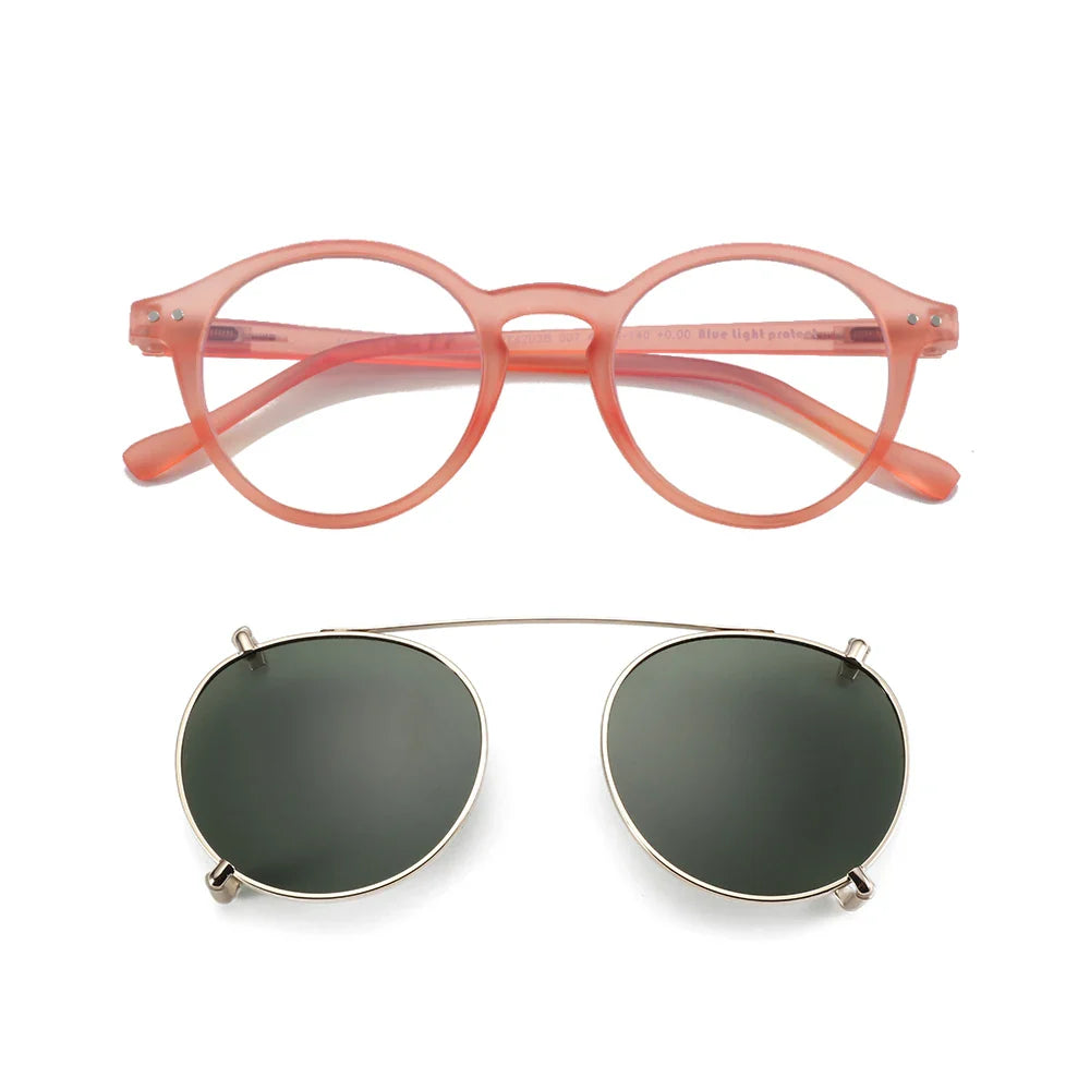 Steampunk Style Glasses (Anti Blue Light Blocking Eyewear) + Clip Lenses