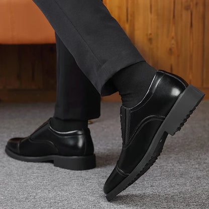 Men's casual leather shoes, business casual shoes, formal fashion, banquet flat shoes, size 50 men's shoes