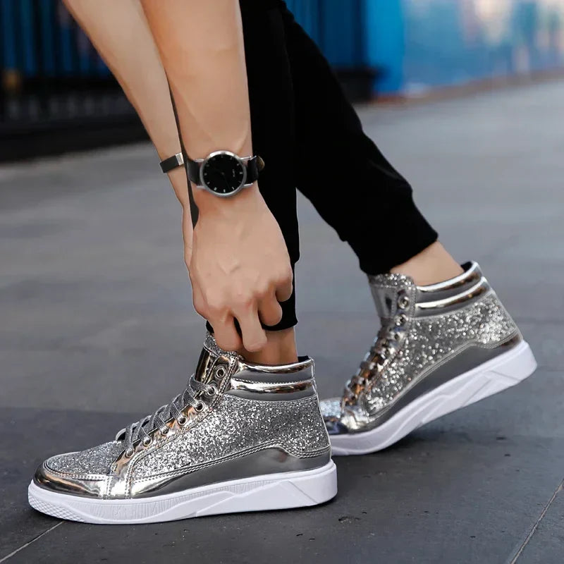 Mens Casual Shoes Non-slip Sports Outsole  Light High-top Men Fashion Boots Wear-resistant Male Sneakers 48