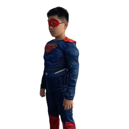 Boy Super Halloween Cosplay Costumes Boys Anime Superhero Party Role Play Dress Up Muscle Suit Girl Hero Jumpsuit Outfit