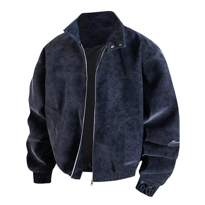 2025 Autumn and Winter New Jacket Men's Stand Up Collar Jacket Loose, Comfortable, Versatile, Handsome, High-quality Jacket  Men