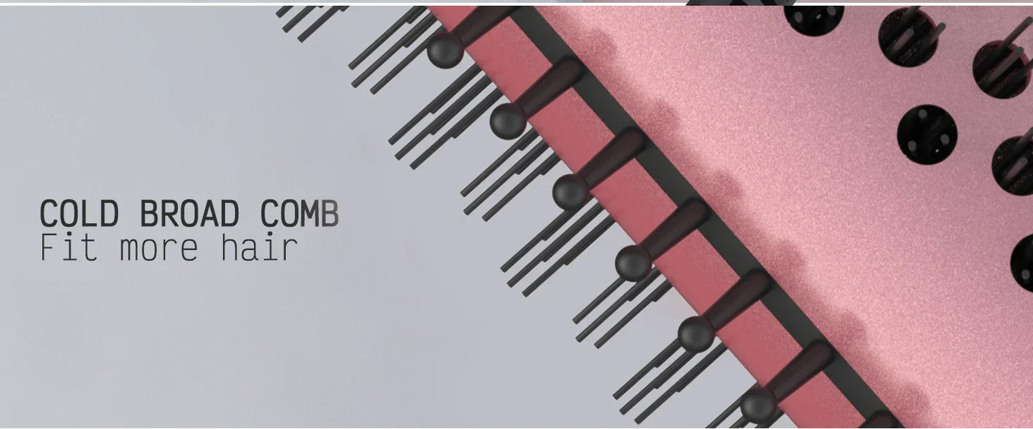 Curling lron Brush 2 in 1 Electric Hair Comb Negative lon Hair Dryer Styling Appliances Portable Professional Hair Strai