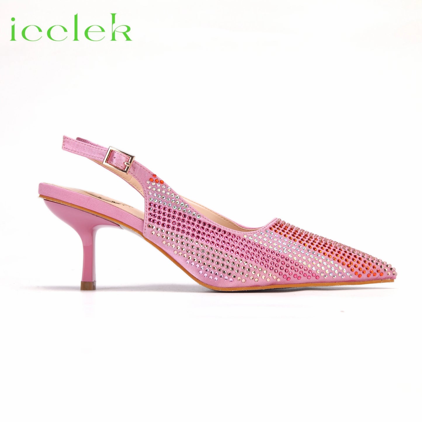 Italian Design African Women's High Heels Pointed Toe Sandals Party Wedding Party Magenta Color Shoes and Bags Set