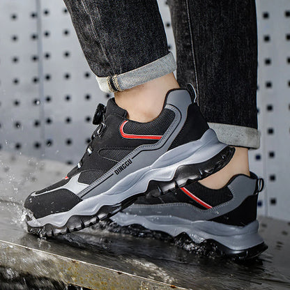 Rotating Button Breathable Work Shoes For Men Anti-smash Anti Puncture Safety Shoes Men Boots Indestructible Male Work Sneakers