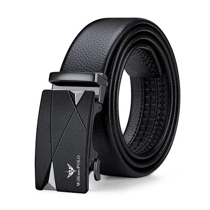 Men's cowhide casual pants belt, automatic buckle business belt, fashionable formal versatile belt