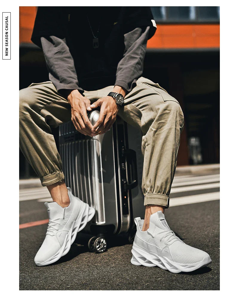 Tênis Masculino de Malha Respirável Casual Sapatos Masculinos Unissex Leve Macio Sola Grossa Buraco Sapatos de Casal Tênis Atlético Sapatos Femininos