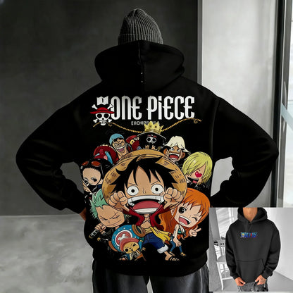 Vintage Oversized Anime One Piece Hoodie Men Women Sweatshirt Pullover Streetwear Casual Cotton Y2k Clothes Autumn Winter New
