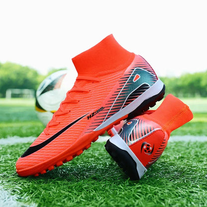 New Men Women Professional Football Boots Training Cleats Sport Sneakers Trainer Lightweight Grass Non-slip Match Soccer Shoes