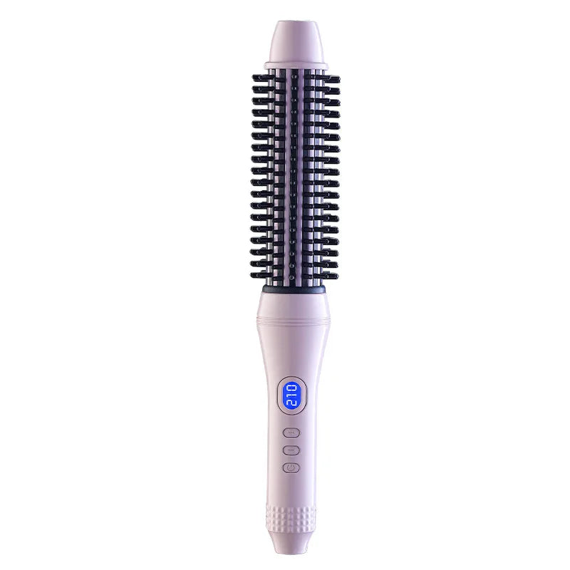 1.5 Inch 2-in-1 Thermal Brush Professional Negative Ion Curling Iron Brush Heated Round Brush for Blowout Volumizing, Portabl