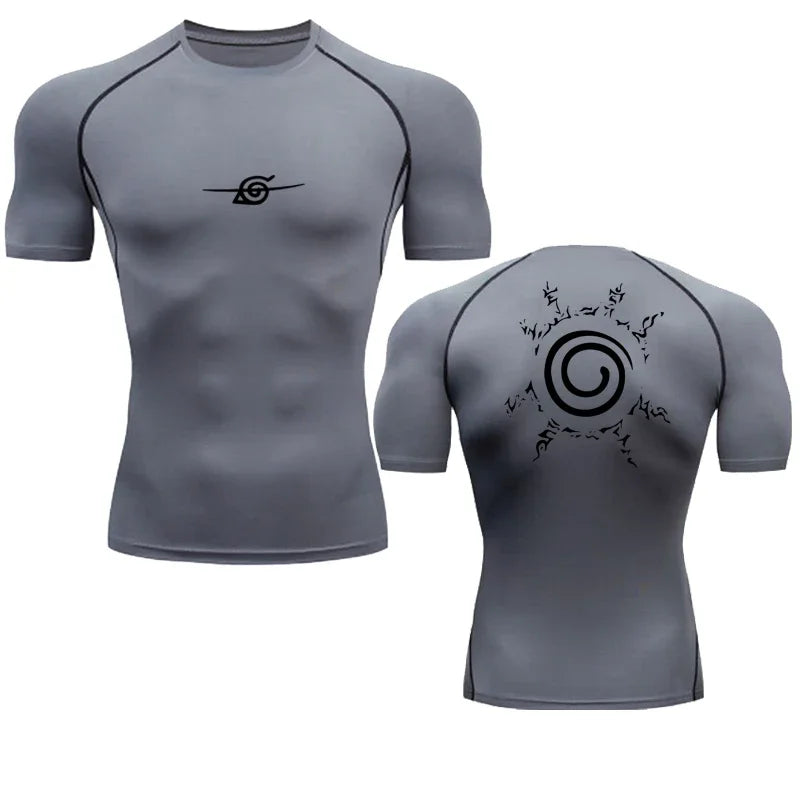 anime esporte secagem rápida ginásio tshirts fitness topos t verão outono masculino