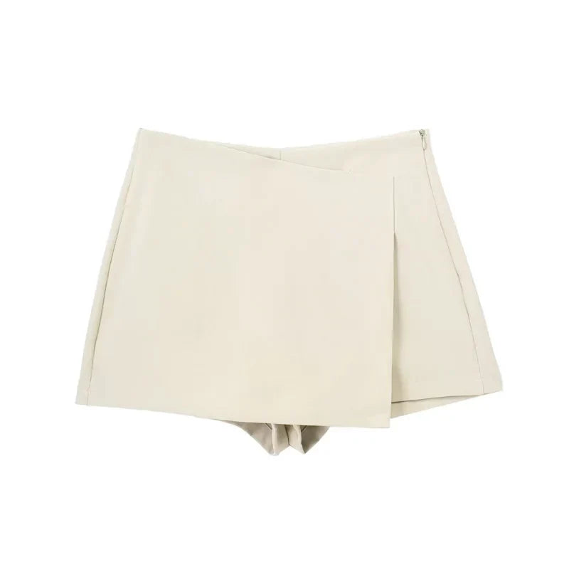 Shorts Women 2024 Black White Mini shorts Women's Shorts High waist Micro Casual Skirt Shorts Asymmetric Shorts Skirt Mujer