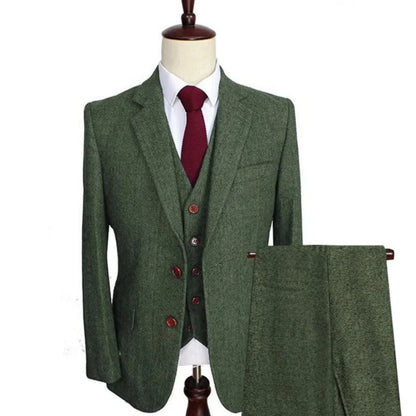 Men's Slim Fit Wedding Tuxedo Smoking Suit Notch Lapel Formal Business Party Blazer with Pants Groom Attire