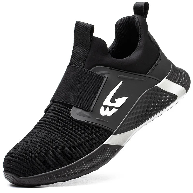 New Summer Safety Shoes Comfortable Men's Sports Shoes Lightweight Waterproof Sneakers Work Shoes Men's Steel Toe Work Boots