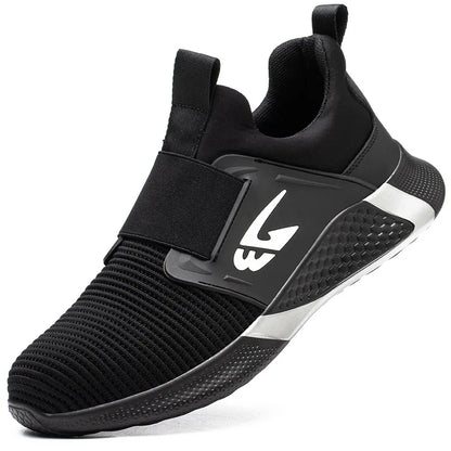 New Summer Safety Shoes Comfortable Men's Sports Shoes Lightweight Waterproof Sneakers Work Shoes Men's Steel Toe Work Boots