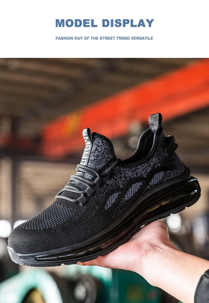 Women Puncture Proof Sport Work Sneakers Breathable Steel Toe Safety Shoes For Work Safety Boots Construction Security Boots