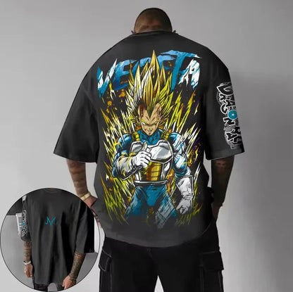Animation Joint American Loose T-Shirt 2025 Summer New Men's and Women's Casual Street Hip Hop Short Sleeve Top