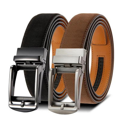 Men Belts Leather Waist Strap Male Automatic Buckle Waistband Mens High Quality Girdle Belts for Women Men Gifts 105 115 125cm