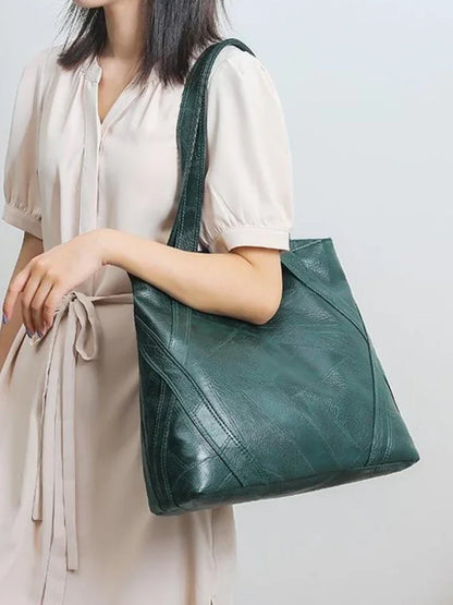 PU Zipper High Quality Women's Shoulder Bag 2024 Soft Faced  Large Capacity Fashionable Commuting Women's Shoulder Bag