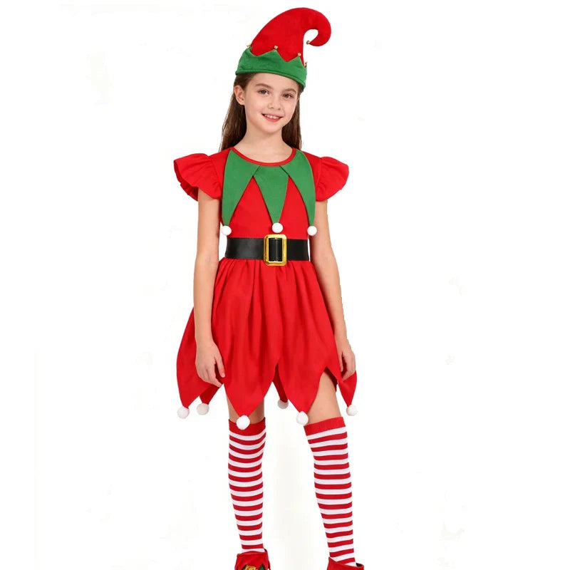 2025 Children's New Year Clothing Girl Cosplay Christmas Dress Girl's Christmas Outfit Carnival Party Costume Christmas Gift