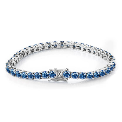 TY 3-5MM Moissanite Bracelet For Women Men 925 Sterling Silver Chain Bracelet D VVS1 Fine Luxury Jewelry Lab Gemstone