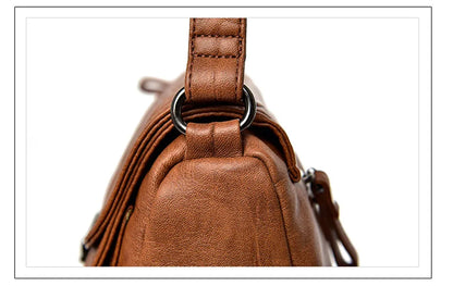 Vintage Soft Leather Femmels' Shoulder Bags Luxury Handbags Women's Packet New Designer Small Crossbody Bag 2024 Sac a Femme