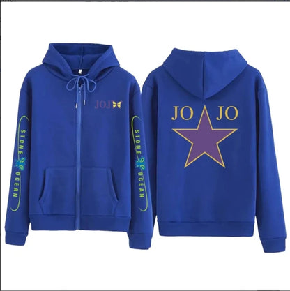 Anime Jojo's Bizarre Adventure Stone Ocean butterfly Hoodies Loose Unisex Anime Style Hoodie Autumn Spring Top sweatshirt