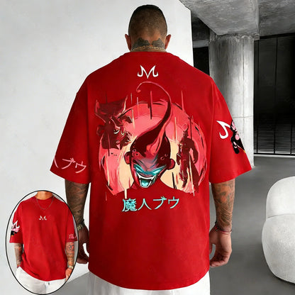 T-shirt Summer New Majin Buu Co Branded Unisex Harajuku Oversized Loose Casual Parent-child Short Sleeved