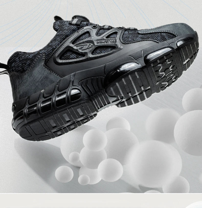 New Safety Boots Men Work Sneakers Anti-smash Indestructible Shoes Steel Toe Protective Boots Anti-puncture Work Safety Shoes