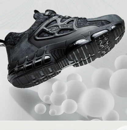 New Safety Boots Men Work Sneakers Anti-smash Indestructible Shoes Steel Toe Protective Boots Anti-puncture Work Safety Shoes