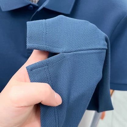 Men's Premium Cotton Polo Shirt Open Hem Design Breathable & Soft Factory Direct Supply  14 Trendy Colors Golf Top