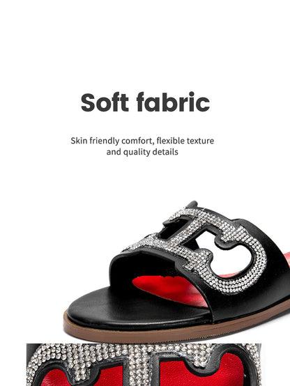 Woman's Beach Shoes 2025 Summer New Indoor Fashion Sandals Bathroom Flat Shoes Home Slippers