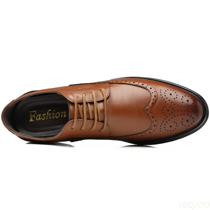 Large size fashionable men's office formal shoes low cut daily comfortable pointed multifunctional men's wedding men's shoes