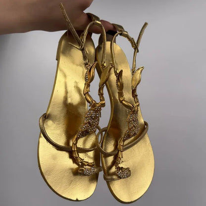Shiny Crystal Rhinestone Gold Metal Decoration Pumps Sexy Pointed Toe Thin Heel New Arrvials Fashion Women Modern Shoes