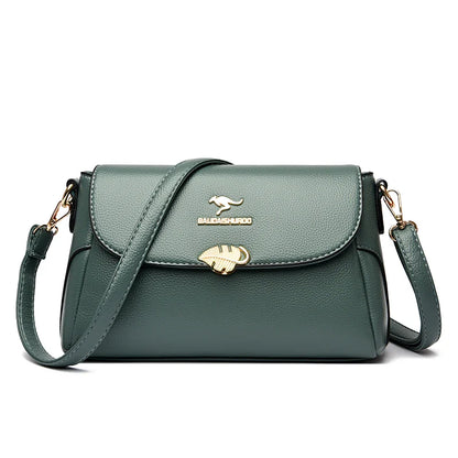 Women Bag Fashion Shoulder Bag Quality PU Leather Elegant Flap Retro Female Messenger Classic Multiple Pockets Crossbody Handbag