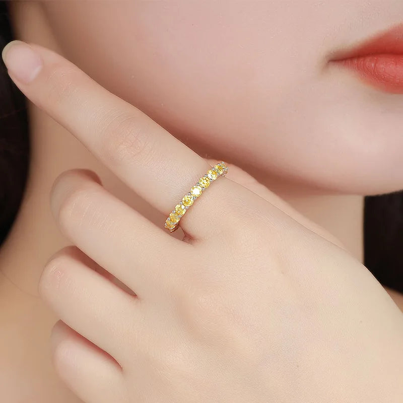 3mm Certified Moissanite Rings for Women Full Diamond Sparkling Bride Jewelry Wholesale 100% 925 Sterling Silver 9 Color
