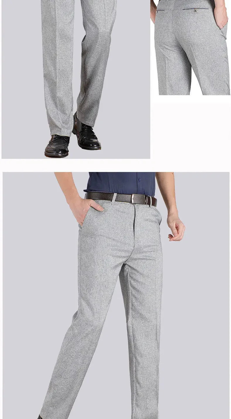 Mens Summer Thin Casual Suit Pants Autumn Thick Classic Business Fashion Formal Stretch Trousers Male Brand Clothes GOZBKF
