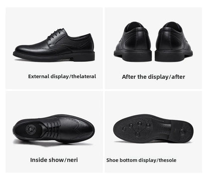Golden Camel Men's Derby Shoes 2026 Business Casual Soft Sole Leather Shoes Brand Design Soft Soles Non-slip Velvet Warm Loafers