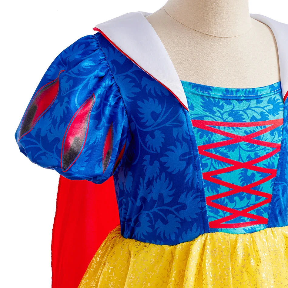 2025 Kid Elsa Anna Costume Girl Birthday Floral Dress Children Snow Queen Performance Fantasy Princess Evening Halloween Costume
