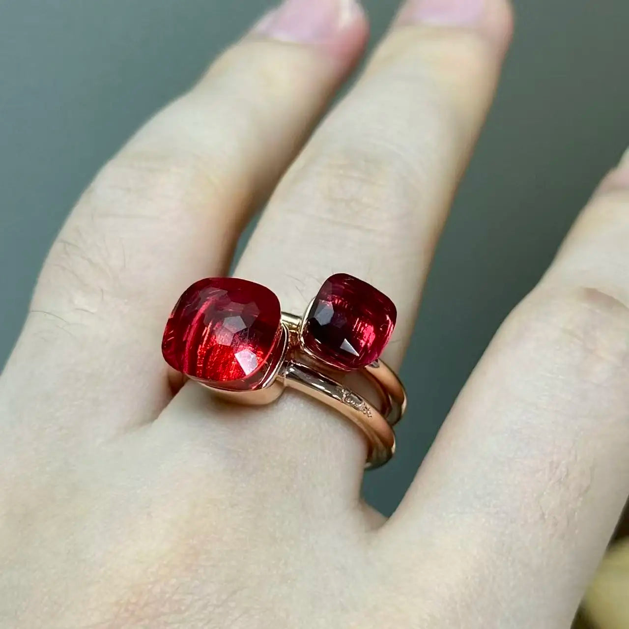 Classic and Petite Ring Set for Women Colorful Cyrstal Fashion Jewelry Gift Vanlentine's Day