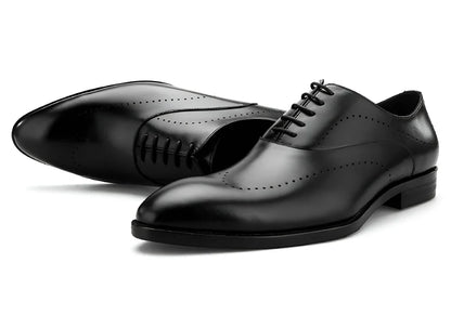 Full-Grain Leather Formal Derby Shoes for Men Daily Wear Business Oxford Dress Shoes