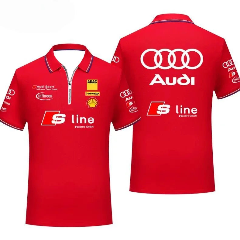 Infineon Team Joest Team T-Shirt POLO Shirt Racing Suit Breathable Comfortable Sweat Absorbing Quick Drying Short Sleeves