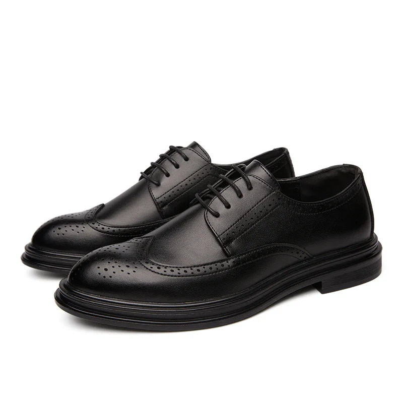 High Quality Brogues Men's Dress Shoes Classic Casual Business Shoes Men Trend Wedding Formal Office Oxford Leather Shoes Men