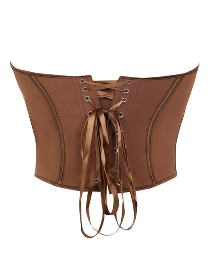Button down corset for Halloween women is shaping top with a tie at the back