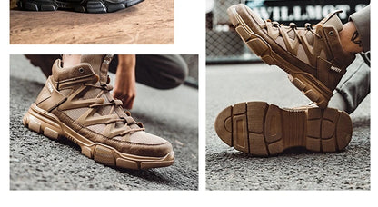 Autumn Work Safety Shoes Men Safety Boots Anti-smash Anti-stab Work Shoes Sneakers Steel Toe Shoes Male Work Boot Indestructible