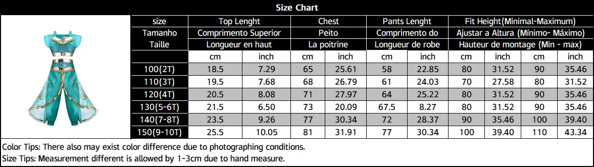 Kids Arabian Princess Dress Girls Halloween Jasmine Costume Children Carnival Cosplay Party Disguise Girl Sequins Pageant Outfit
