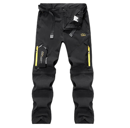 Men's Breathable Sports Pants Lightweight Hiking with Zipper Pocket Quick Dry Water Resistant Fishing Travel Trousers
