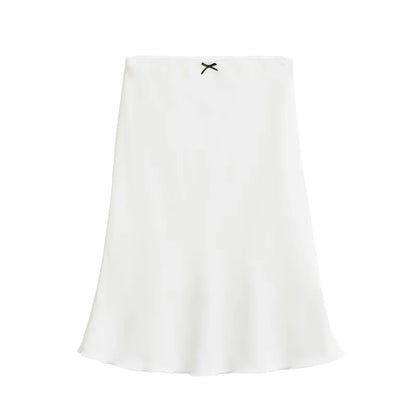 Sexy Slimming High Waist f-length Skirt Sweet Spicy Girl Faionable Versatile Outerwear A-line  Skirt for Women