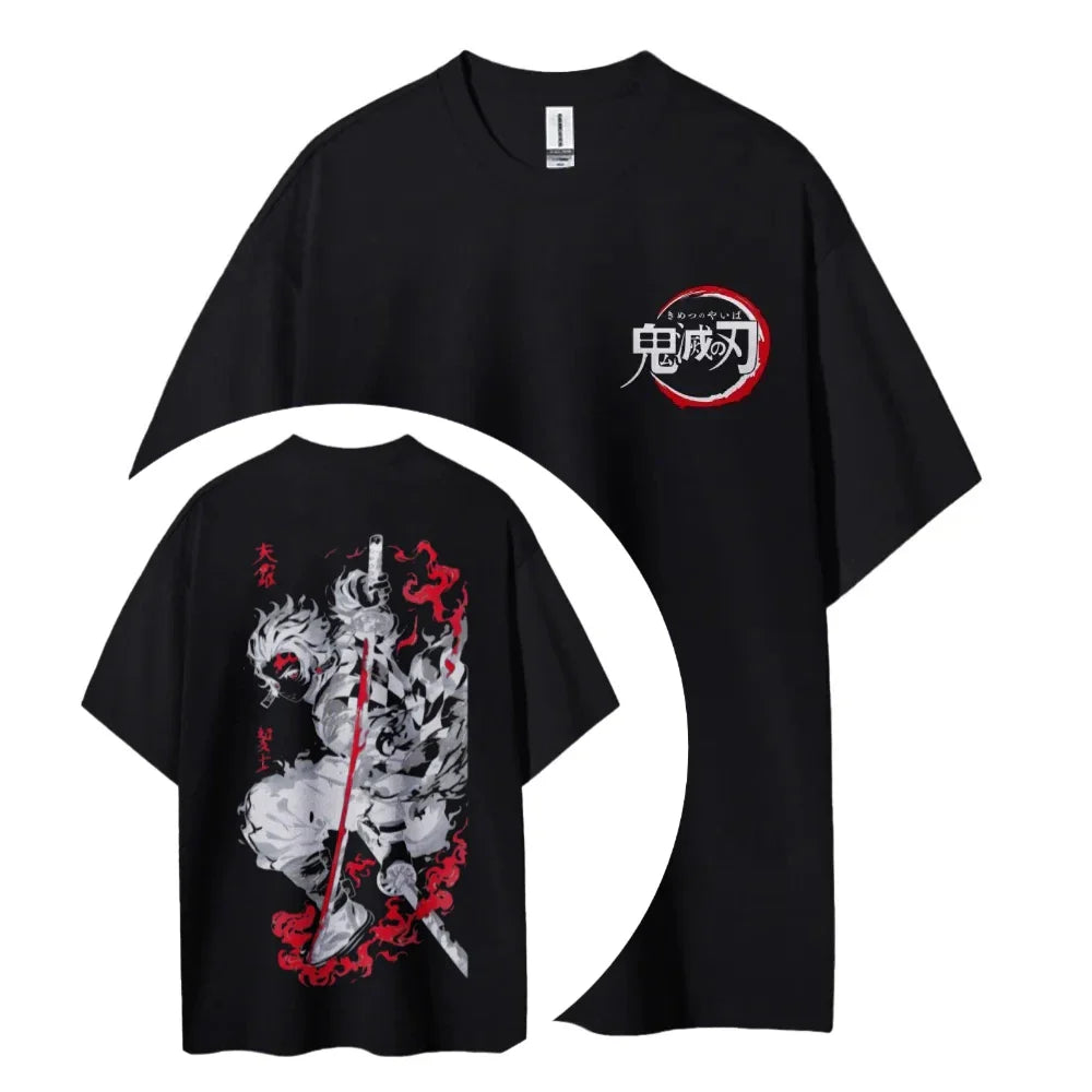 Unisex Round Neck Anime T-Shirt Men's and Women's Summer Fashion Breathable Street T-Shirt