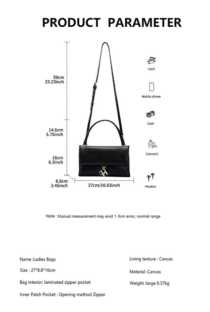 Detachable With Cover Chain Bag High Quality Women's Luxury Brand Bags Fashion Simple New Large Capacity Women's Shoulder Bag