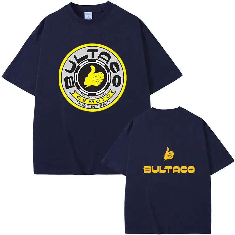 Hot Sale Bultaco Cemoto Motorcycles Printing T-Shirts 2025 Fashion Men Summer Short Sleeve 100% Cotton Bultaco Man T-shirt